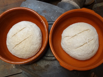 Sourdough bread before final proving