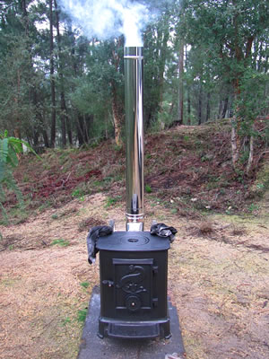 L Lange & Co wood burning stove